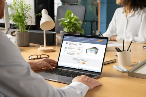 Le configurateur Pro'fil affiché sur un ordinateur portable